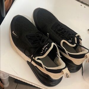 Nike Black and Cream Athletic Shoes